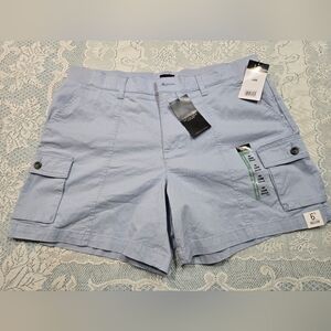 Lee Women's Cargo Shorts Sz 16 Medium 98% Cotton 2% Elastano Shy Blue Flex To Go